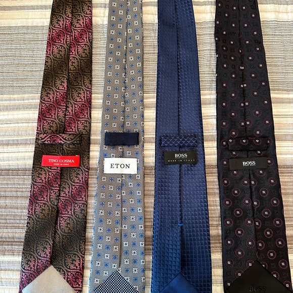 Silk tie set by Boss, Eton and Tino Costa - Picture 2 of 2